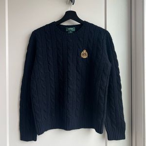 Ralph Lauren women’s 100% lambs wool navy sweater